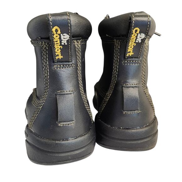 Dr Comfort Mens Leather Boss Black Work Boots #9510 Sz 10W Goth Biker Military main image 7